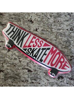 Think Less Skate More Metal Skateboard Tin Sign Decor For Wall Or Room